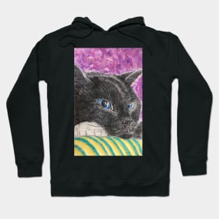 black cat face Hoodie